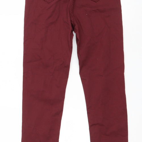 GOLD SK Womens Red Cotton Skinny Jeans Size S L27 in Regular Zip