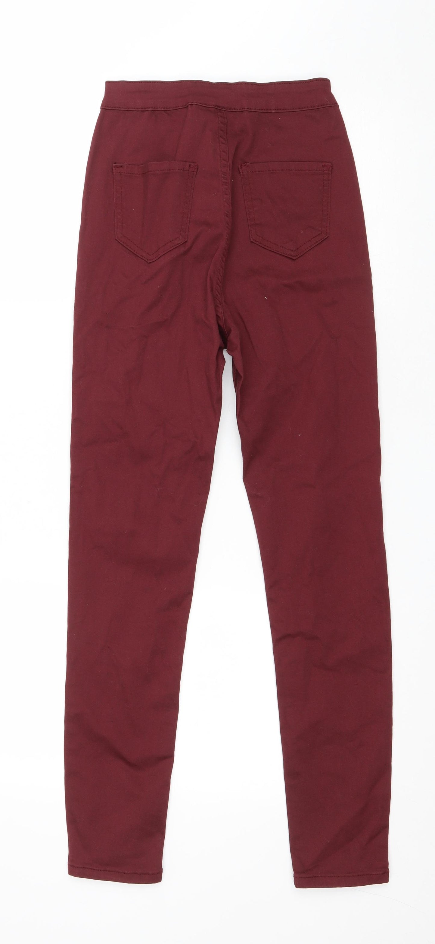 GOLD SK Womens Red Cotton Skinny Jeans Size S L27 in Regular Zip