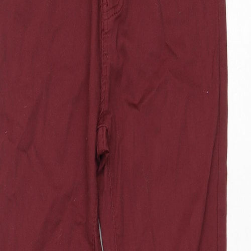 GOLD SK Womens Red Cotton Skinny Jeans Size S L27 in Regular Zip