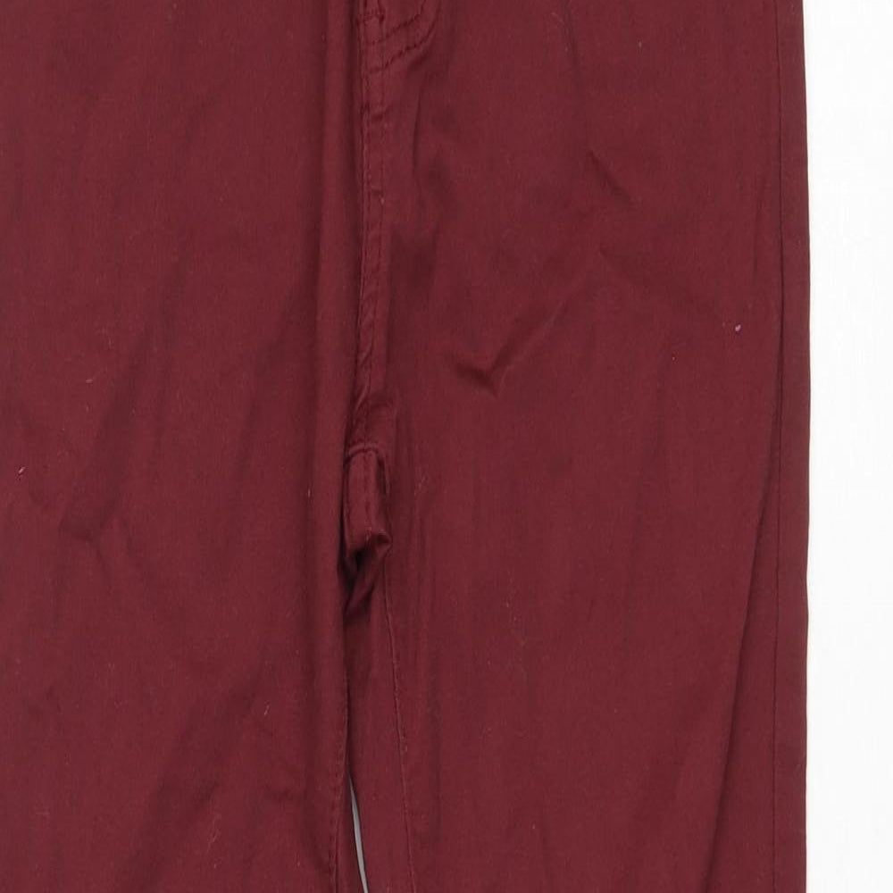 GOLD SK Womens Red Cotton Skinny Jeans Size S L27 in Regular Zip