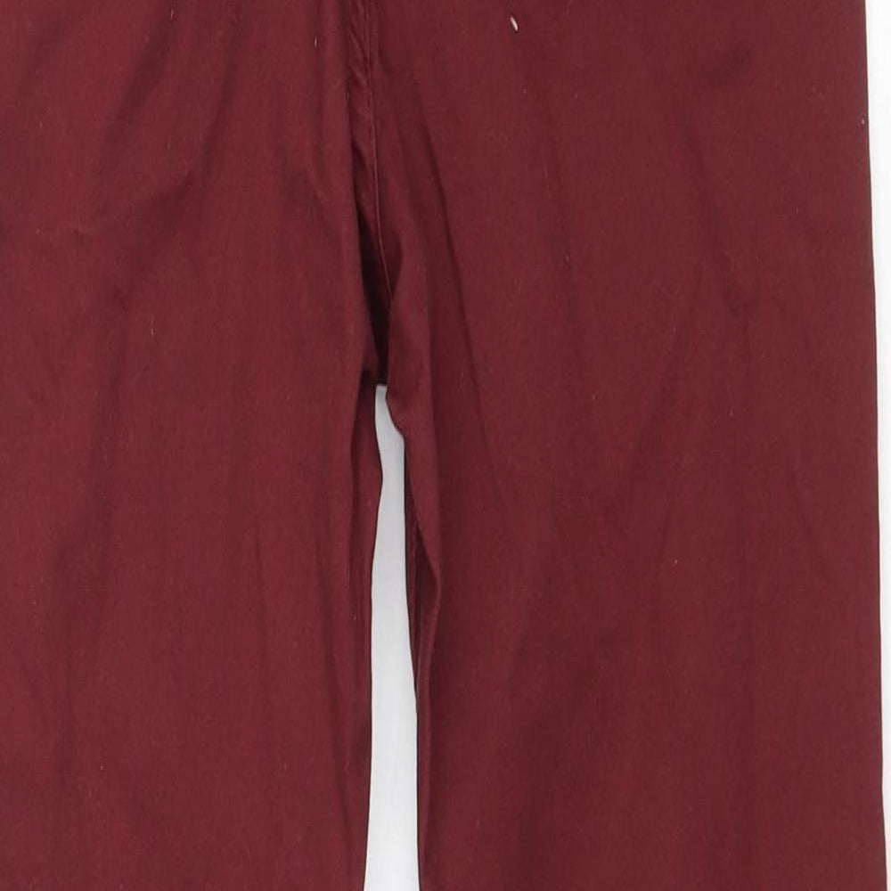 GOLD SK Womens Red Cotton Skinny Jeans Size S L27 in Regular Zip
