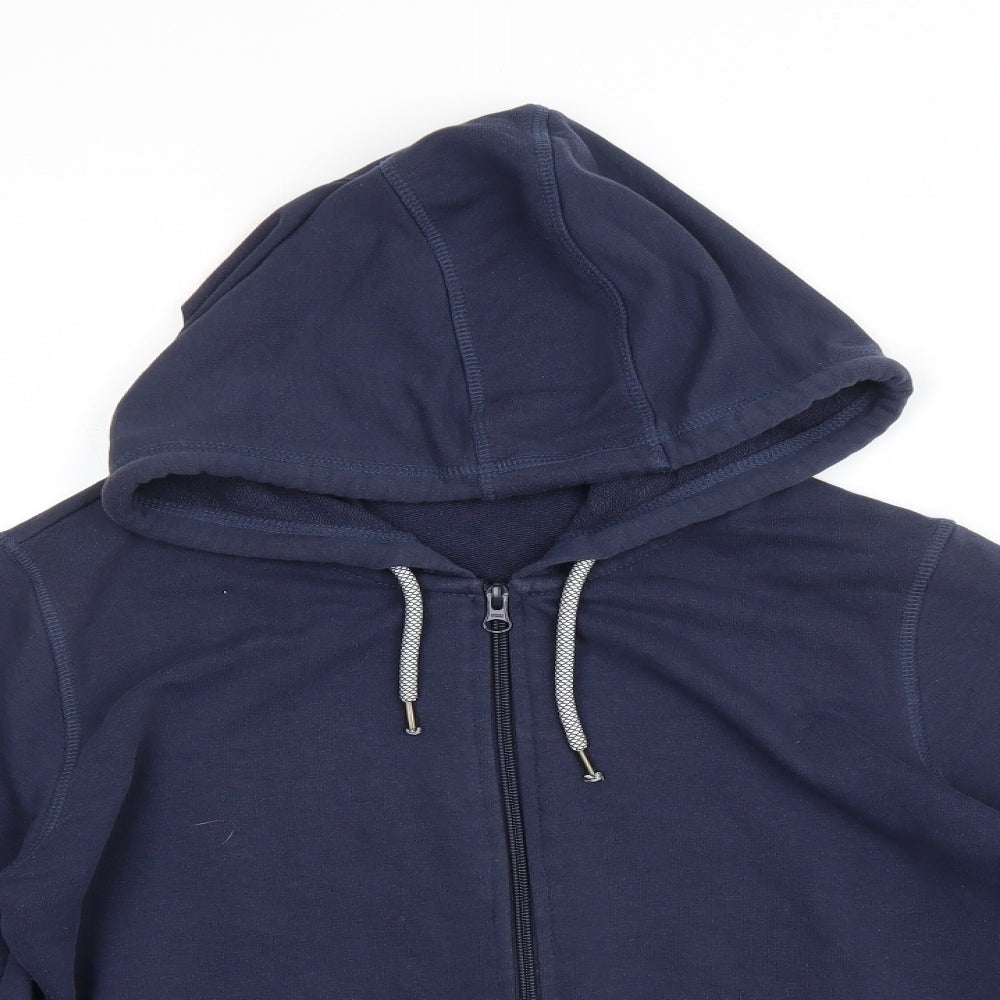 Crivit Womens Blue Cotton Full Zip Hoodie Size 16 Zip