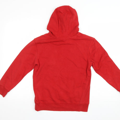 George Boys Red Cotton Pullover Hoodie Size 8-9 Years Pullover