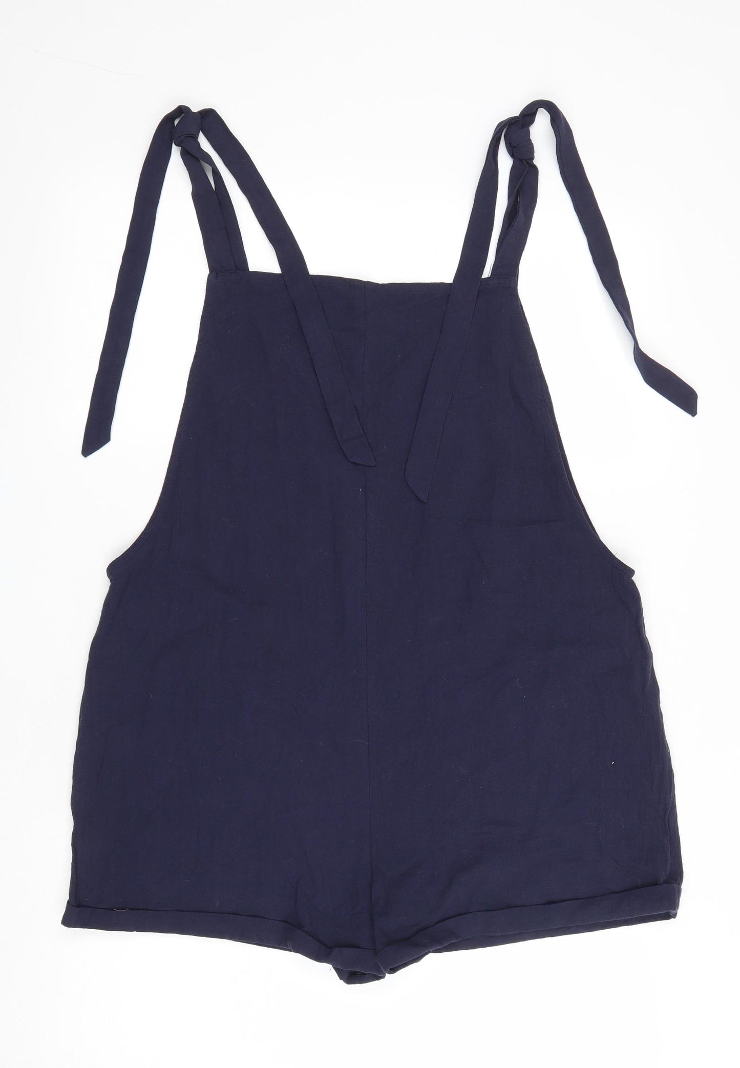 SheIn Womens Blue Cotton Dungaree One-Piece Size XL Tie