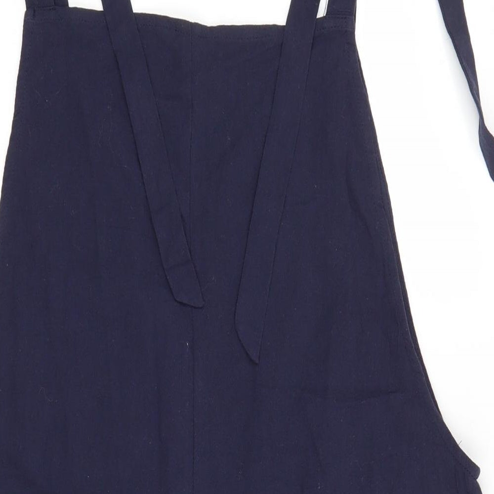 SheIn Womens Blue Cotton Dungaree One-Piece Size XL Tie