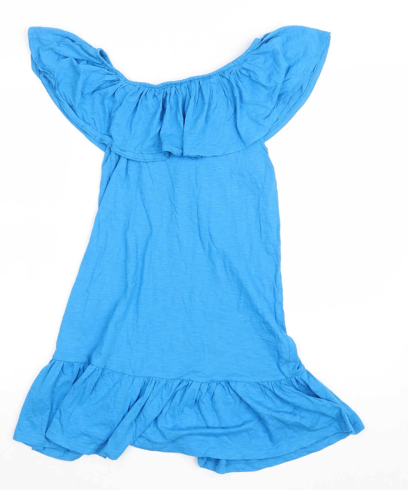Very Girls Blue Cotton Trapeze & Swing Size 11 Years Boat Neck Pullover