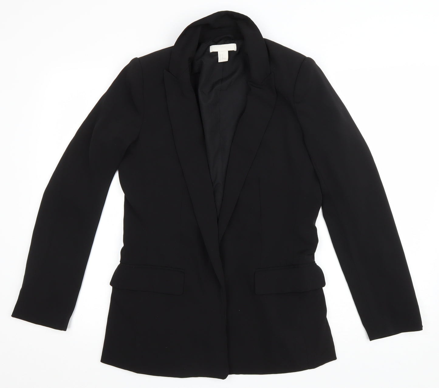H&M Womens Black Jacket Size 36 Tie