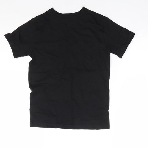 Primark Boys Black 100% Cotton Basic T-Shirt Size 8-9 Years Round Neck Pullover - Los Angeles Skull