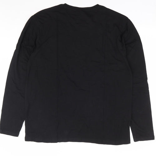 Primark Mens Black Cotton T-Shirt Size XL Round Neck - Playstation