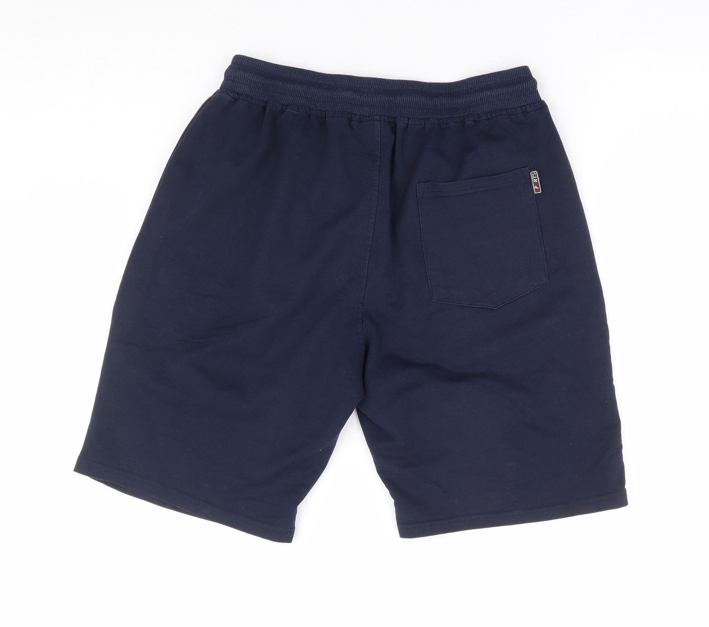 Preworn Mens Blue Cotton Sweat Shorts Size M L10 in Regular Drawstring