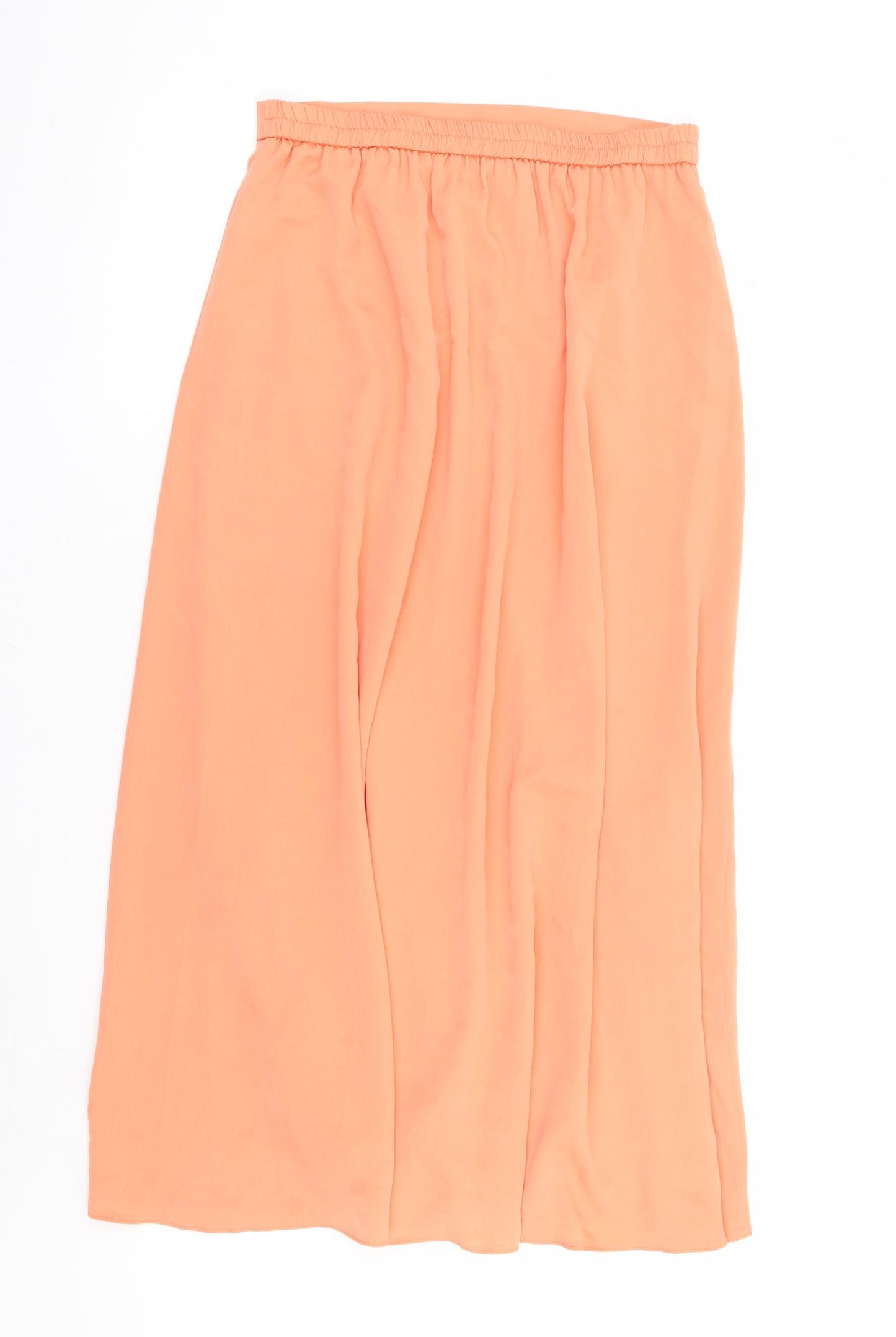 Marks and Spencer Womens Orange Polyester Maxi Skirt Size 8