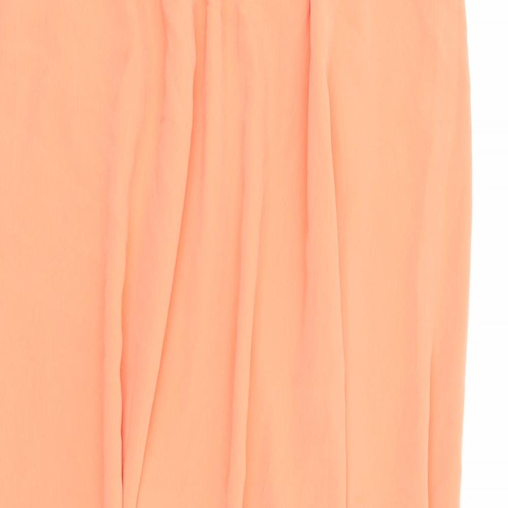 Marks and Spencer Womens Orange Polyester Maxi Skirt Size 8