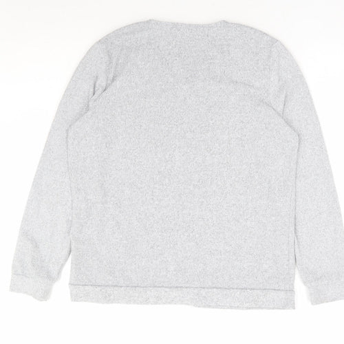 Find Womens Grey Polyester Pullover Sweatshirt Size M Pullover - Lounge Top