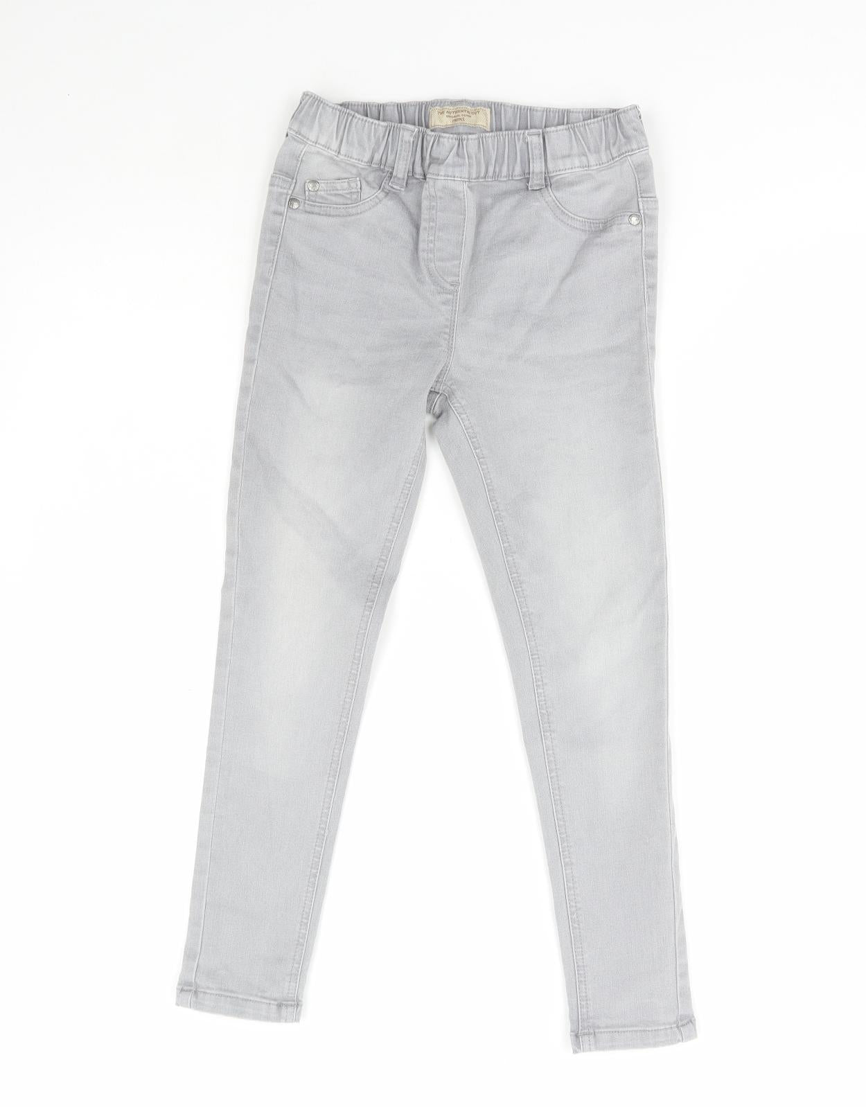 NEXT Girls Grey Cotton Jegging Jeans Size 9 Years Regular Pullover