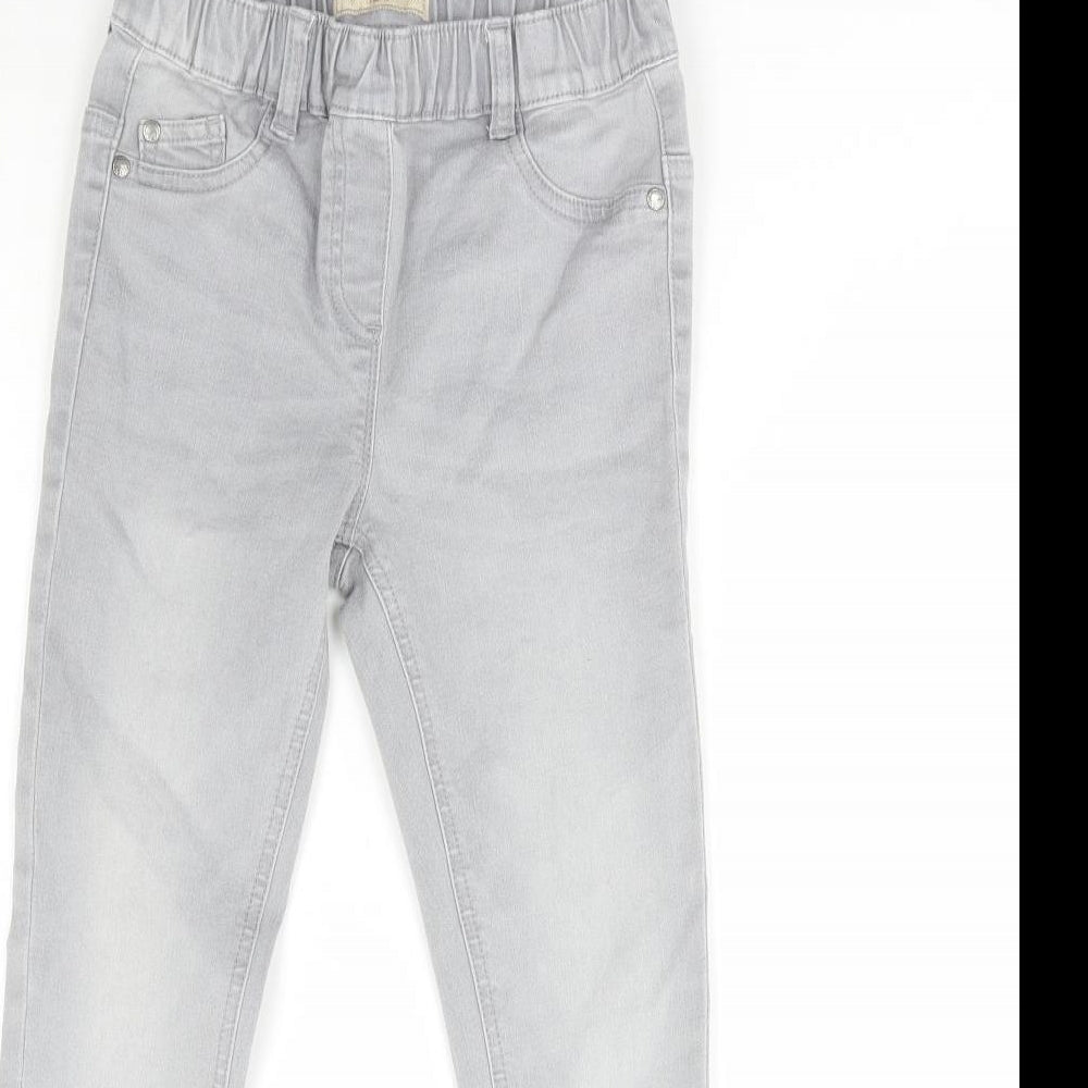NEXT Girls Grey Cotton Jegging Jeans Size 9 Years Regular Pullover