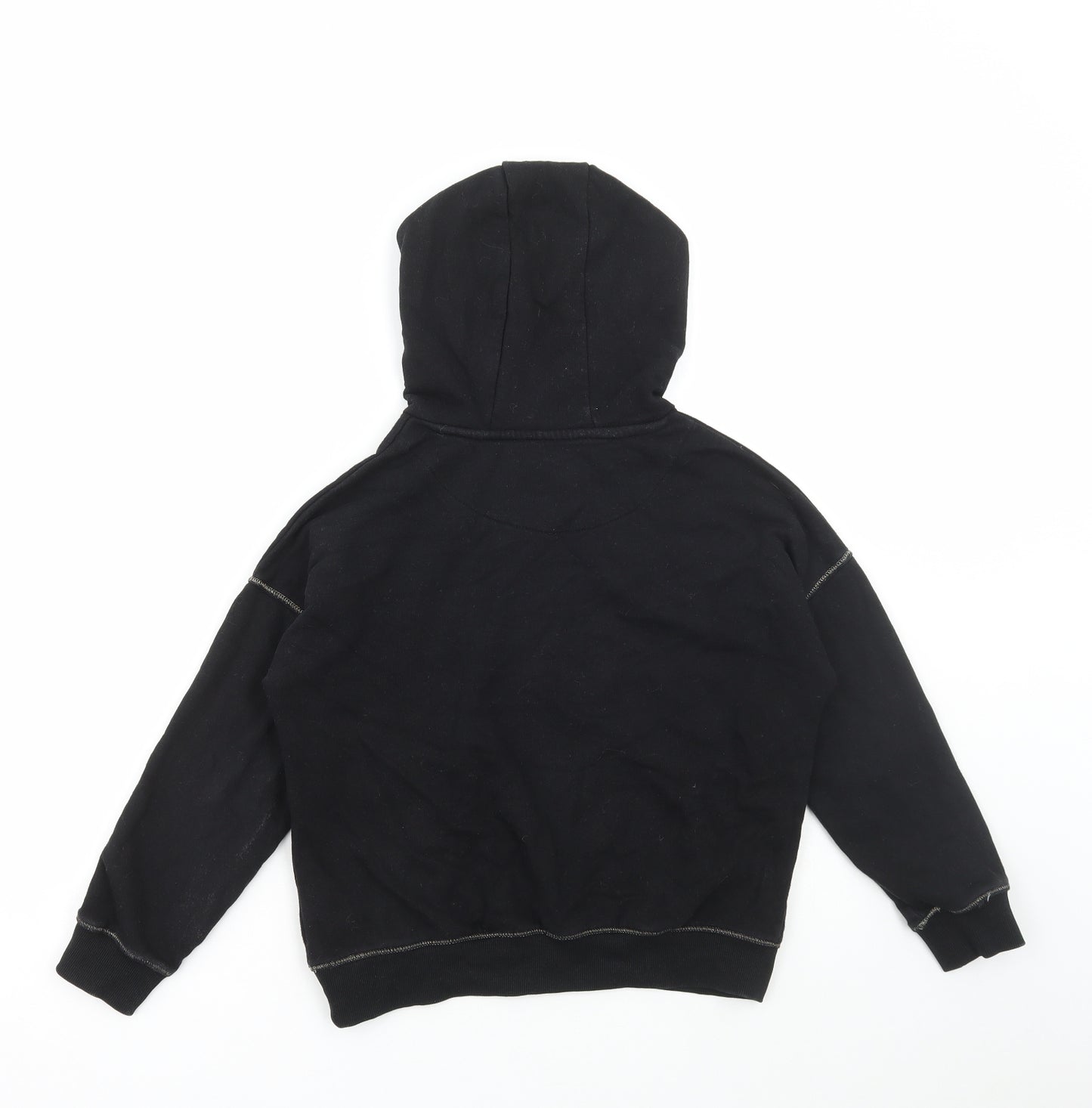 Marks and Spencer Girls Black Cotton Pullover Hoodie Size 9-10 Years Pullover - Home Alone