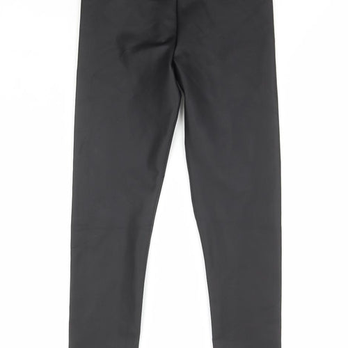 TU Girls Black Polyester Jegging Trousers Size 9 Months Regular Pullover - Faux Leather