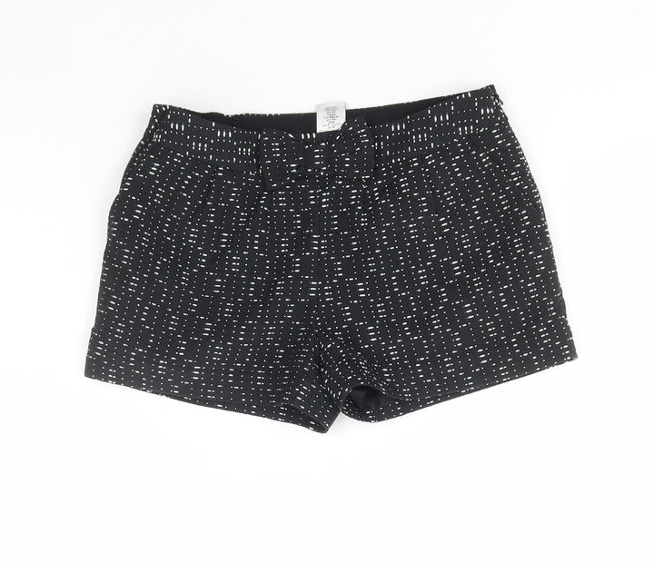 NEXT Girls Black Polka Dot Polyester Hot Pants Shorts Size 9 Years Regular Zip