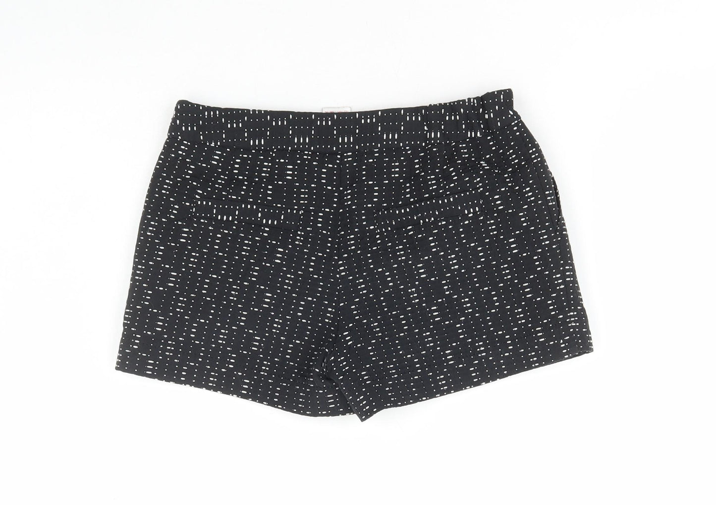 NEXT Girls Black Polka Dot Polyester Hot Pants Shorts Size 9 Years Regular Zip