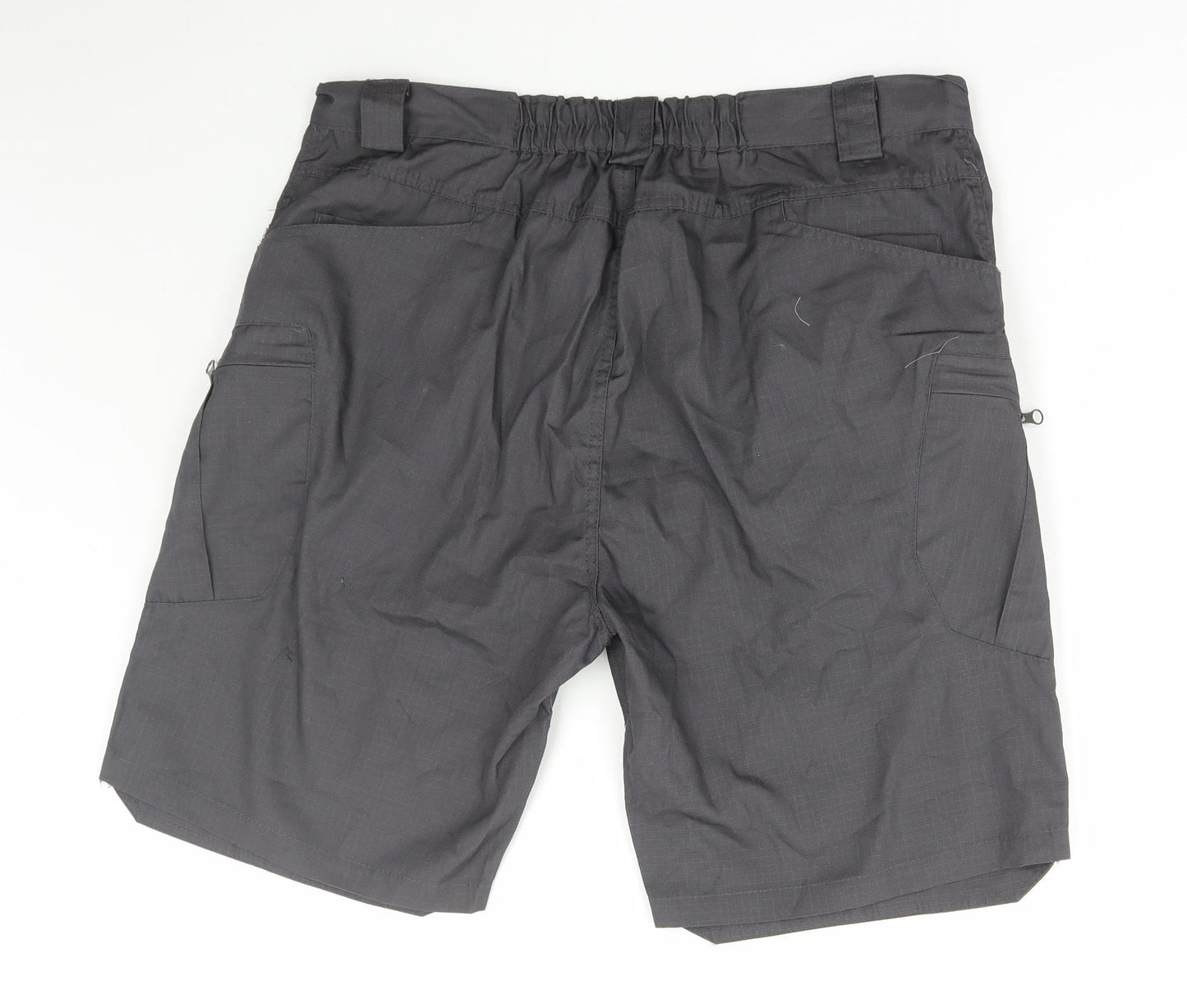 Preworn Mens Grey Cotton Cargo Shorts Size 3XL L10 in Regular Button