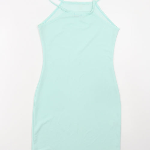 Gems Womens Blue Polyester Mini Size S Round Neck Pullover