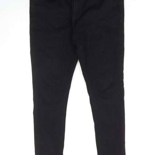 River Island Womens Black Cotton Skinny Jeans Size 32 in L30 in Regular Zip
