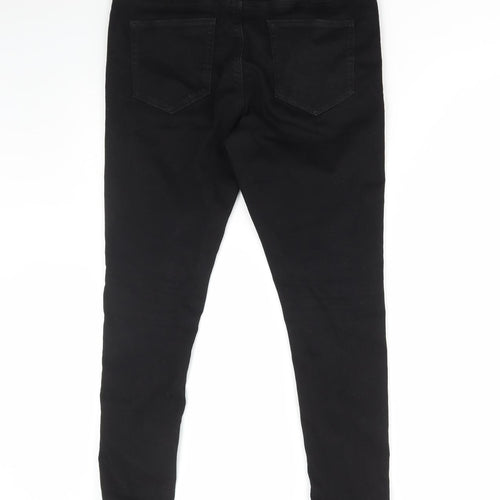 River Island Womens Black Cotton Skinny Jeans Size 32 in L30 in Regular Zip
