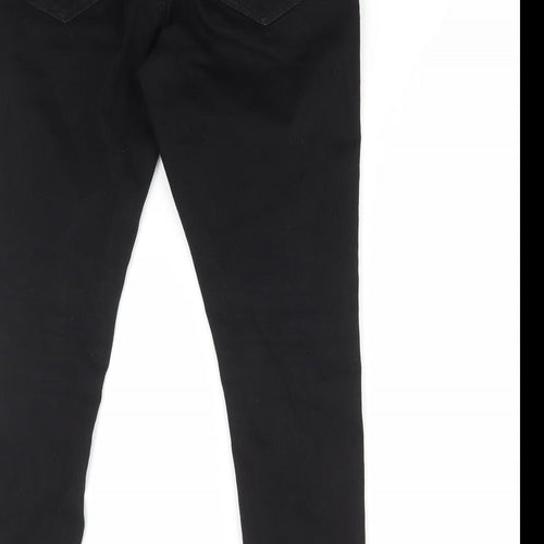 River Island Womens Black Cotton Skinny Jeans Size 32 in L30 in Regular Zip