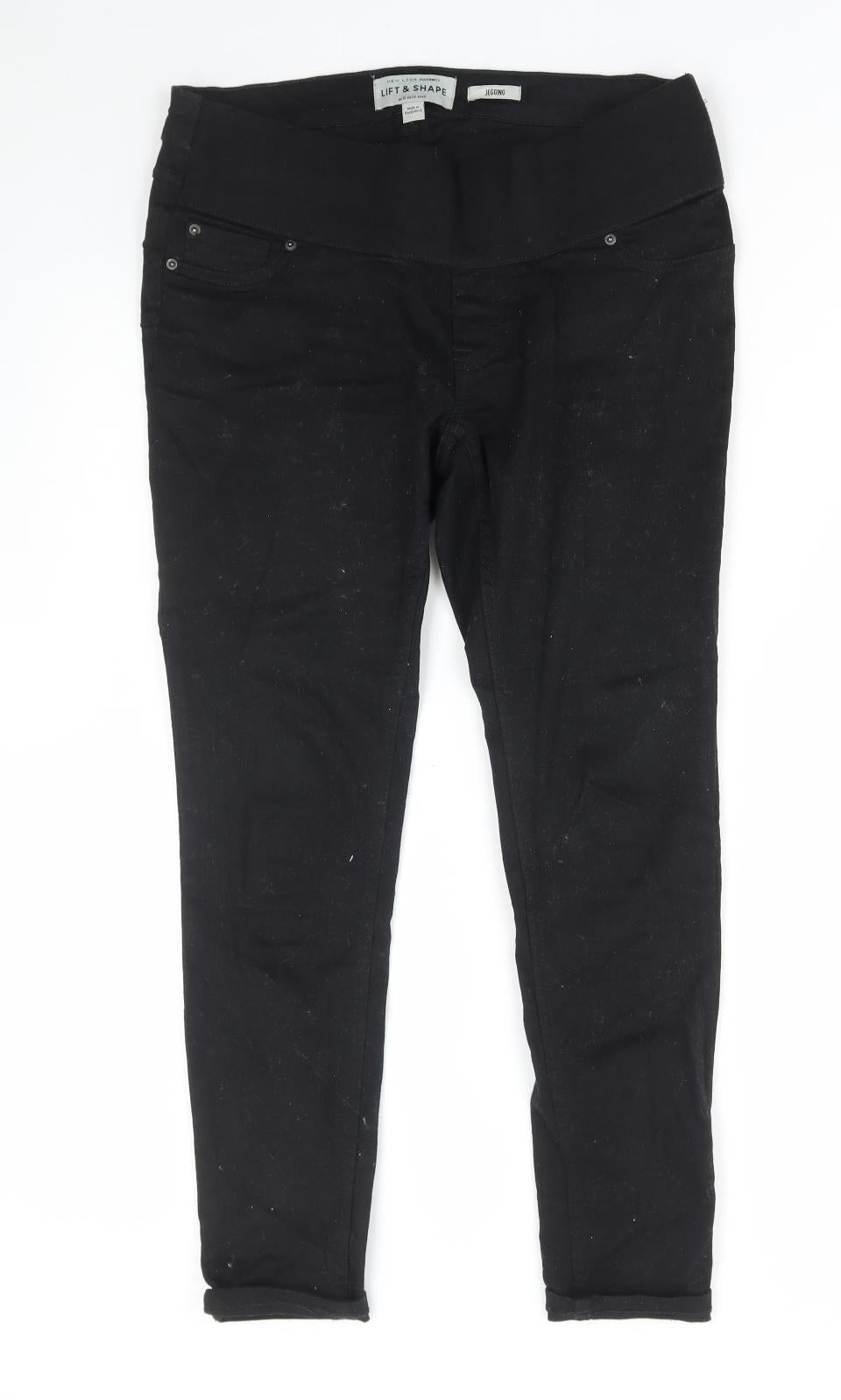 New Look Womens Black Cotton Jegging Jeans Size 10 L27 in Regular