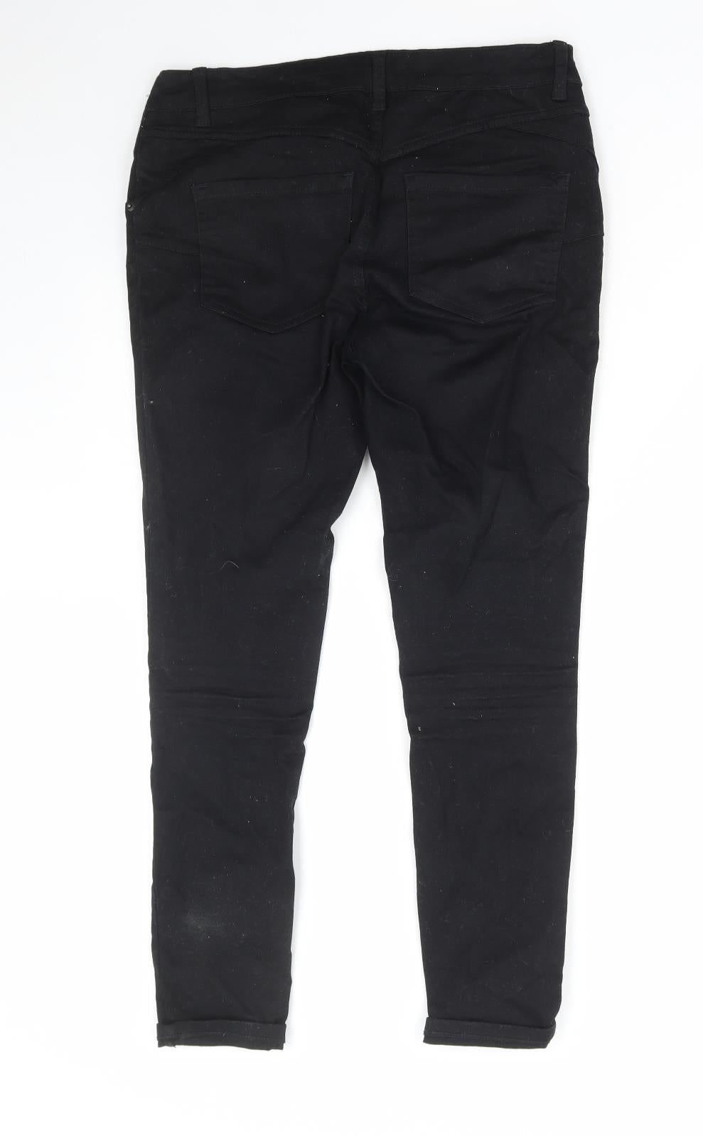 New Look Womens Black Cotton Jegging Jeans Size 10 L27 in Regular