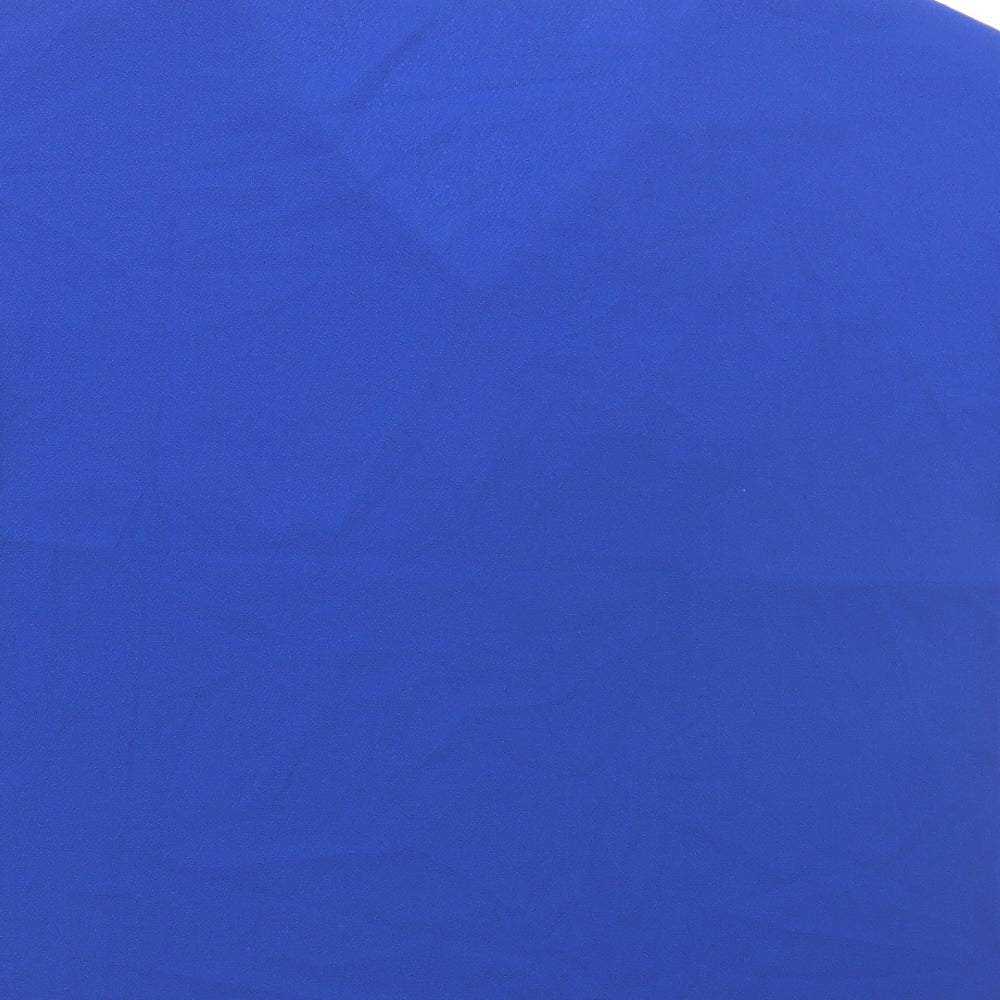 SheIn Womens Blue Polyester Basic Blouse Size L V-Neck