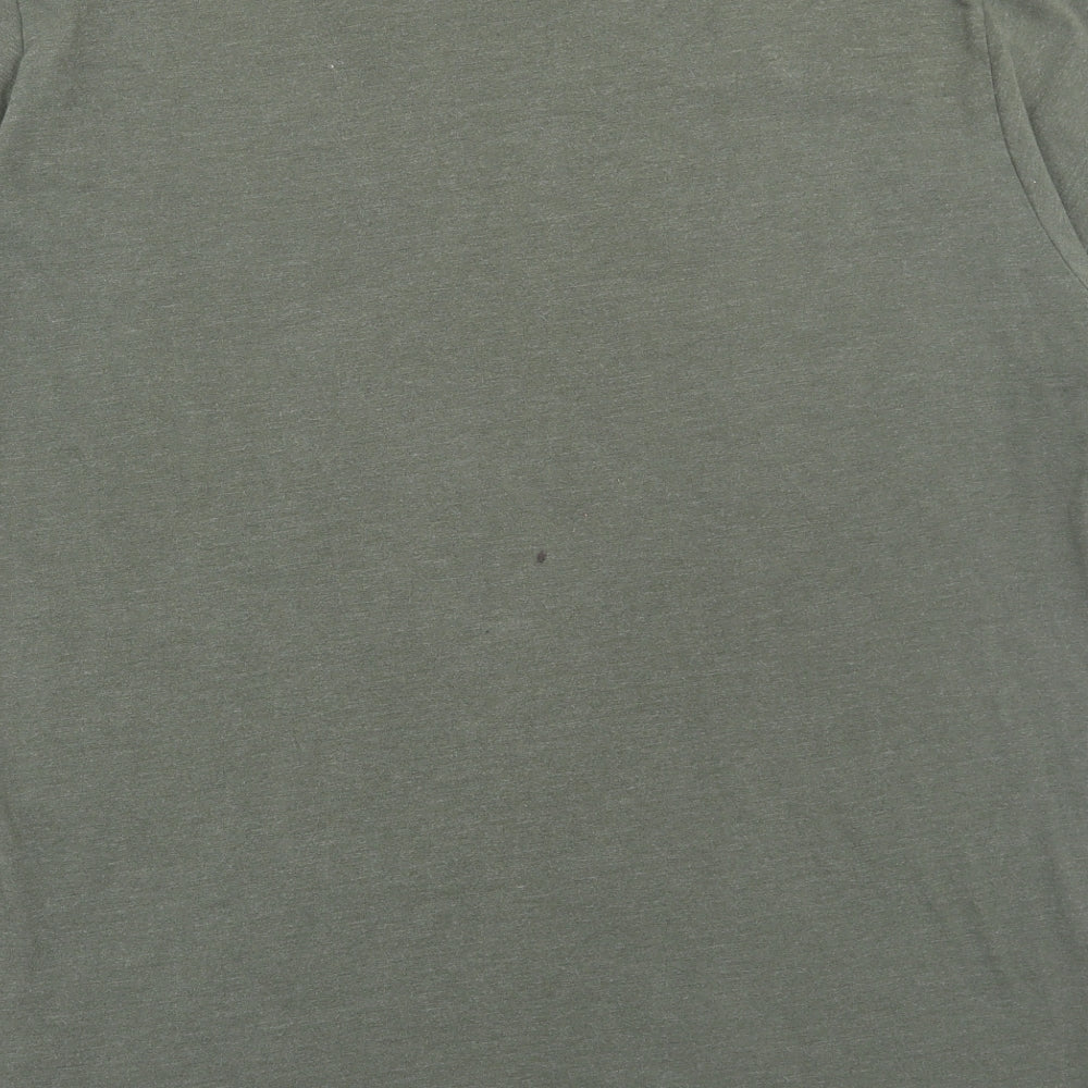NEXT Mens Green Cotton T-Shirt Size 2XL Round Neck - Harbour