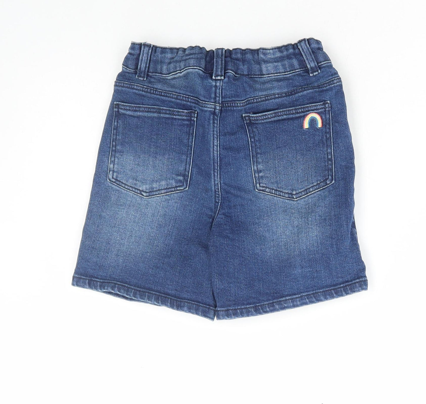 Joules Girls Blue Cotton Bermuda Shorts Size 7 Years Regular Zip