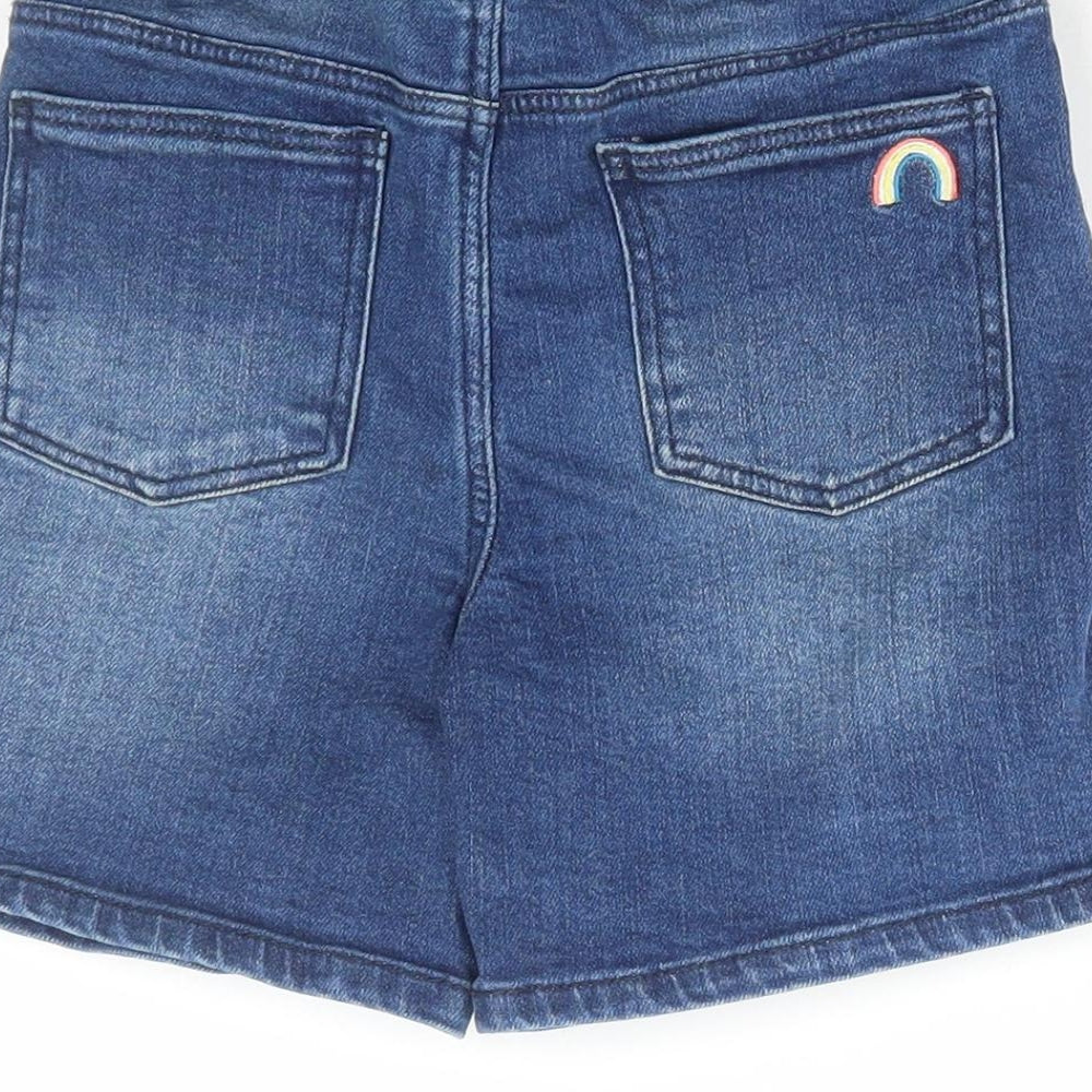 Joules Girls Blue Cotton Bermuda Shorts Size 7 Years Regular Zip