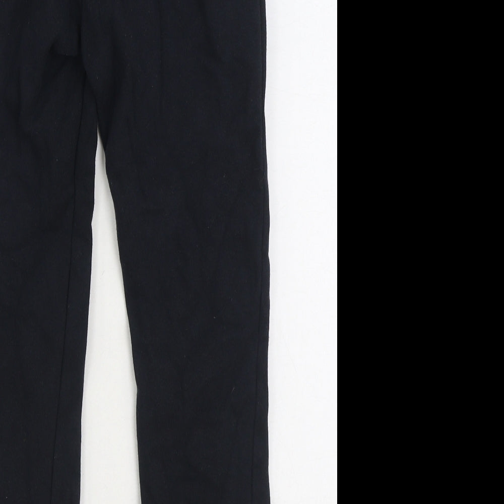 F&F Boys Black Cotton Jogger Trousers Size 7-8 Years Regular Drawstring