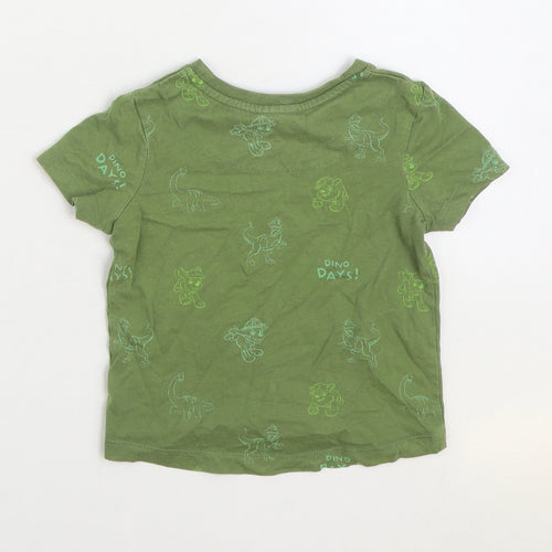 George Boys Green Geometric 100% Cotton Basic T-Shirt Size 12-18 Months Round Neck Pullover - Paw Patrol
