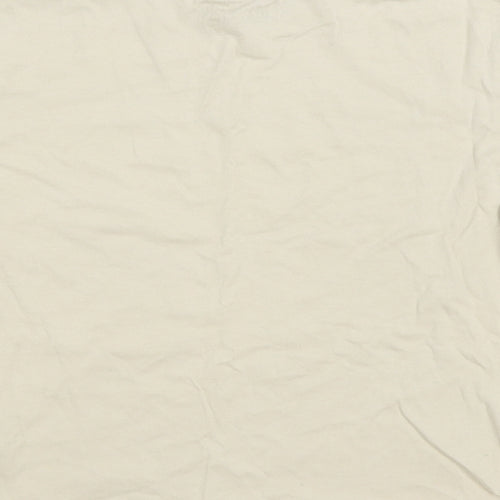 Rebel Boys Beige 100% Cotton Basic T-Shirt Size 4-5 Years Round Neck Pullover - Giraffe Slogan