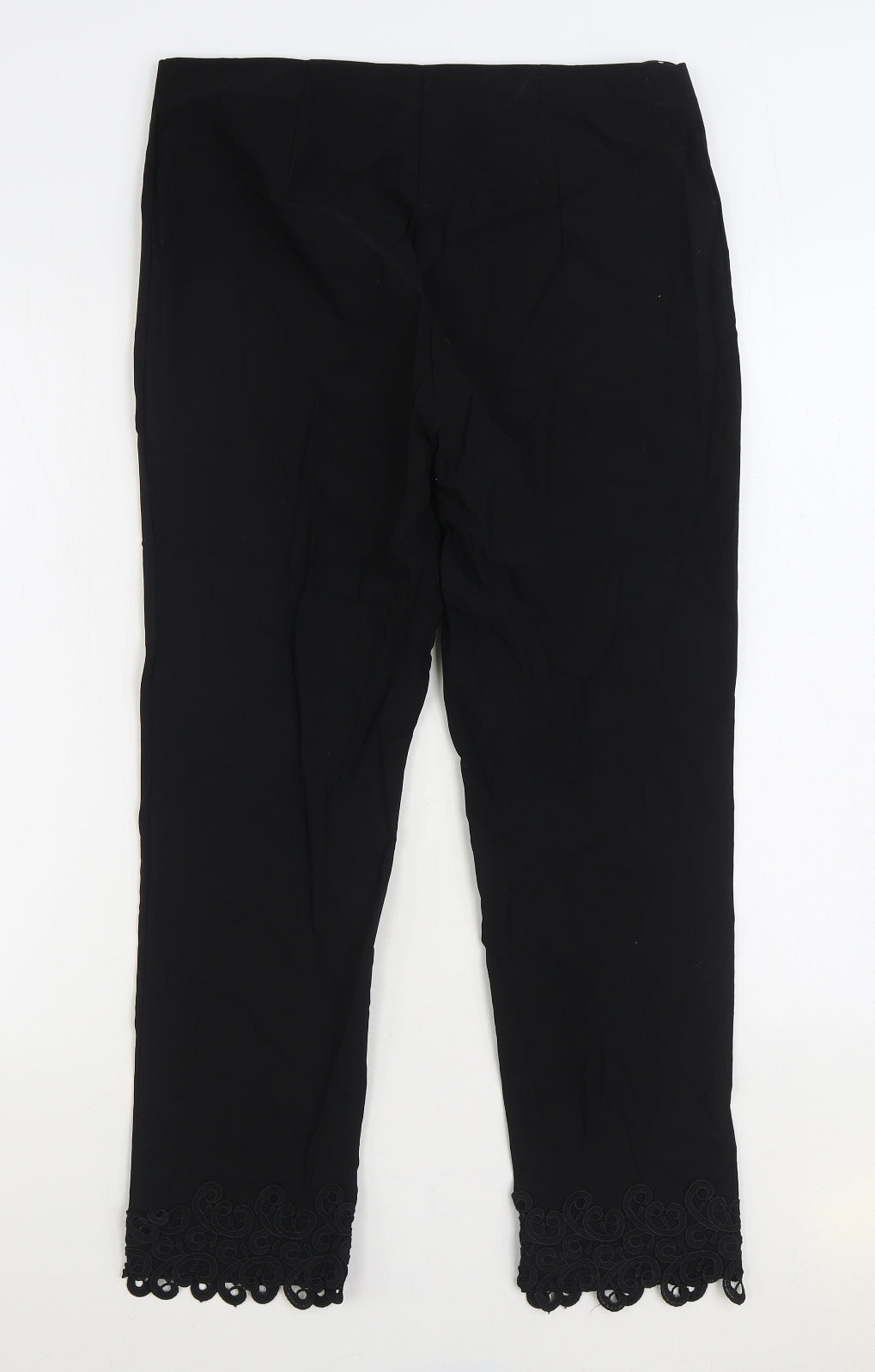 Roman Womens Black Viscose Trousers Size 16 L26 in Regular
