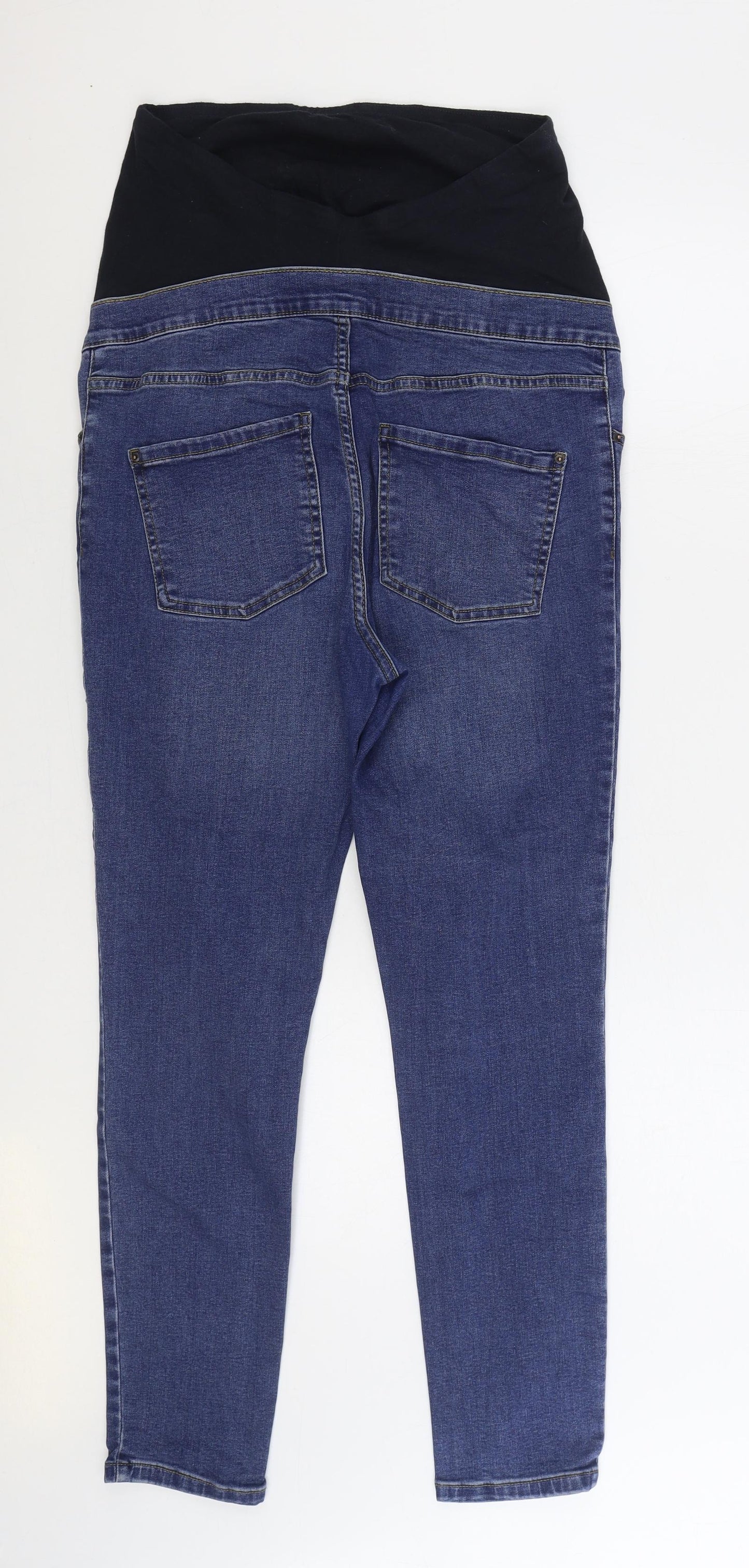 Peacocks Womens Blue Cotton Skinny Jeans Size 12 L28 in Regular