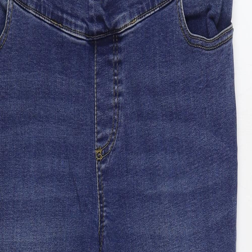 Peacocks Womens Blue Cotton Skinny Jeans Size 12 L28 in Regular