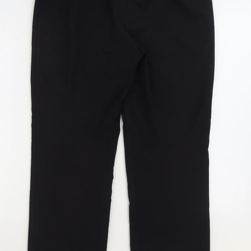 F&F Womens Black Polyester Trousers Size 12 L27 in Regular Zip