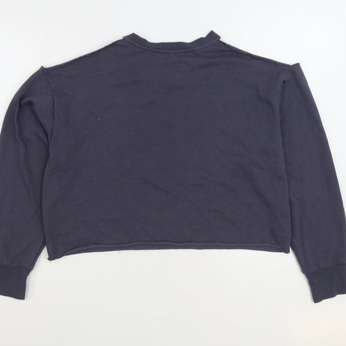 New Look Womens Grey Polyester Pullover Sweatshirt Size M Pullover