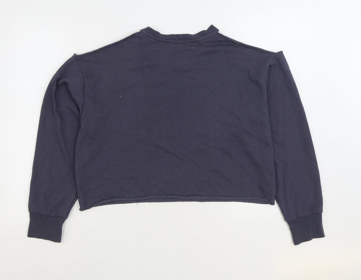 New Look Womens Grey Polyester Pullover Sweatshirt Size M Pullover