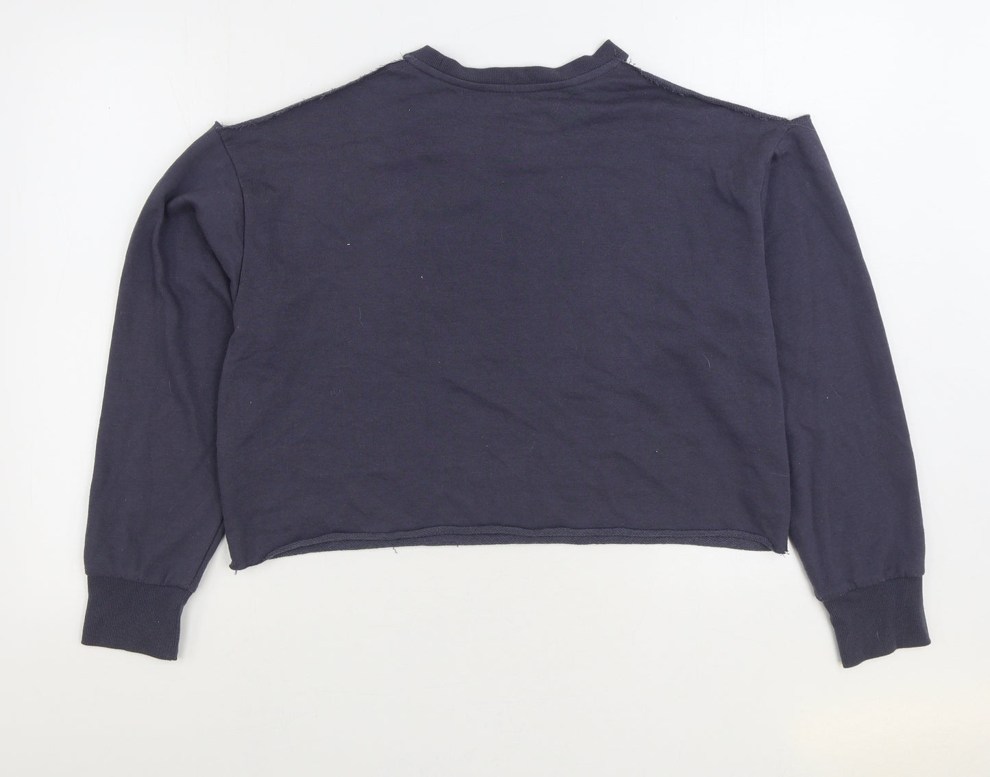 New Look Womens Grey Polyester Pullover Sweatshirt Size M Pullover