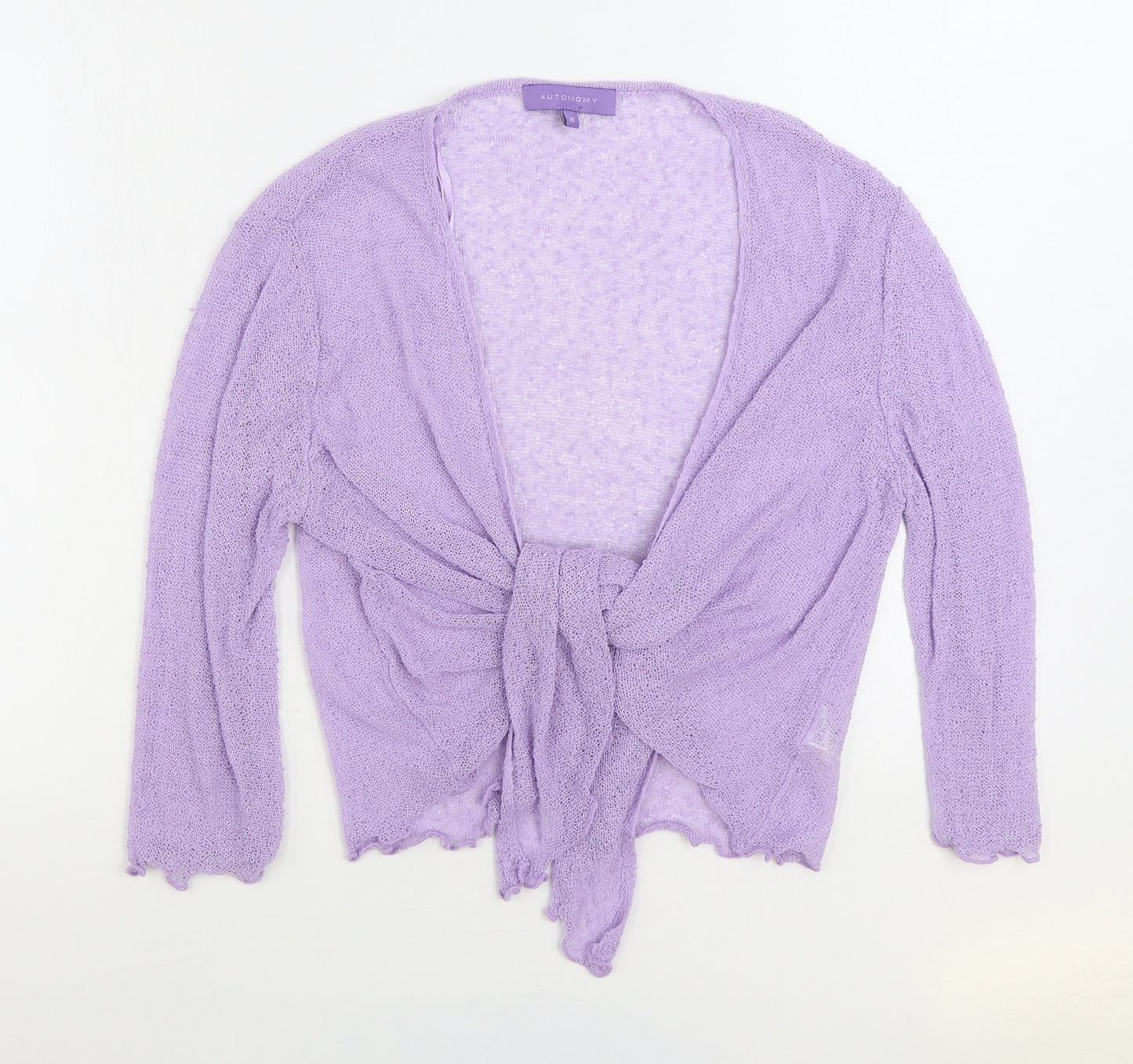 Autonomy Womens Purple V-Neck Acrylic Cardigan Jumper Size M