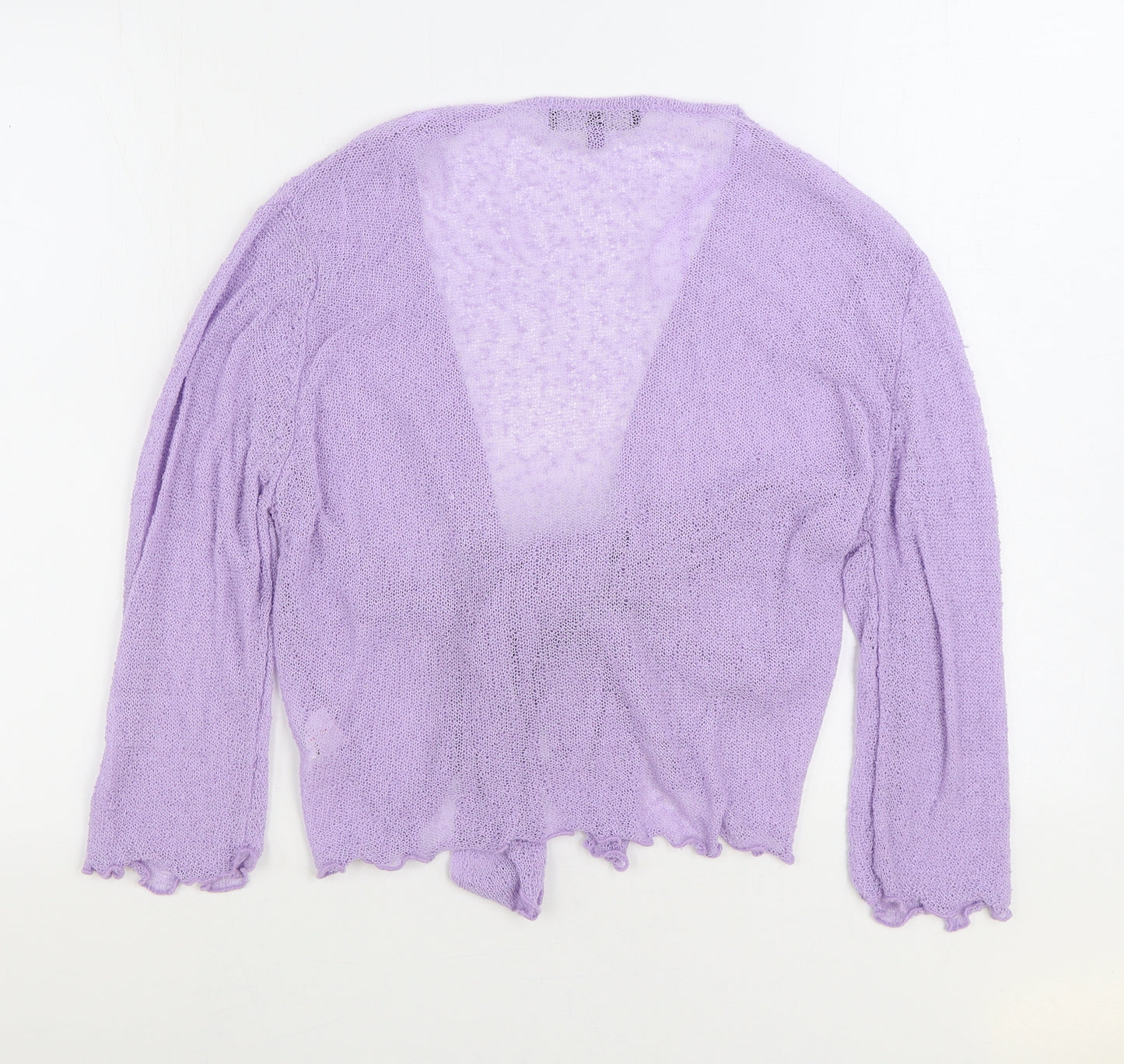 Autonomy Womens Purple V-Neck Acrylic Cardigan Jumper Size M