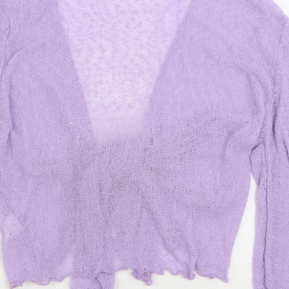 Autonomy Womens Purple V-Neck Acrylic Cardigan Jumper Size M