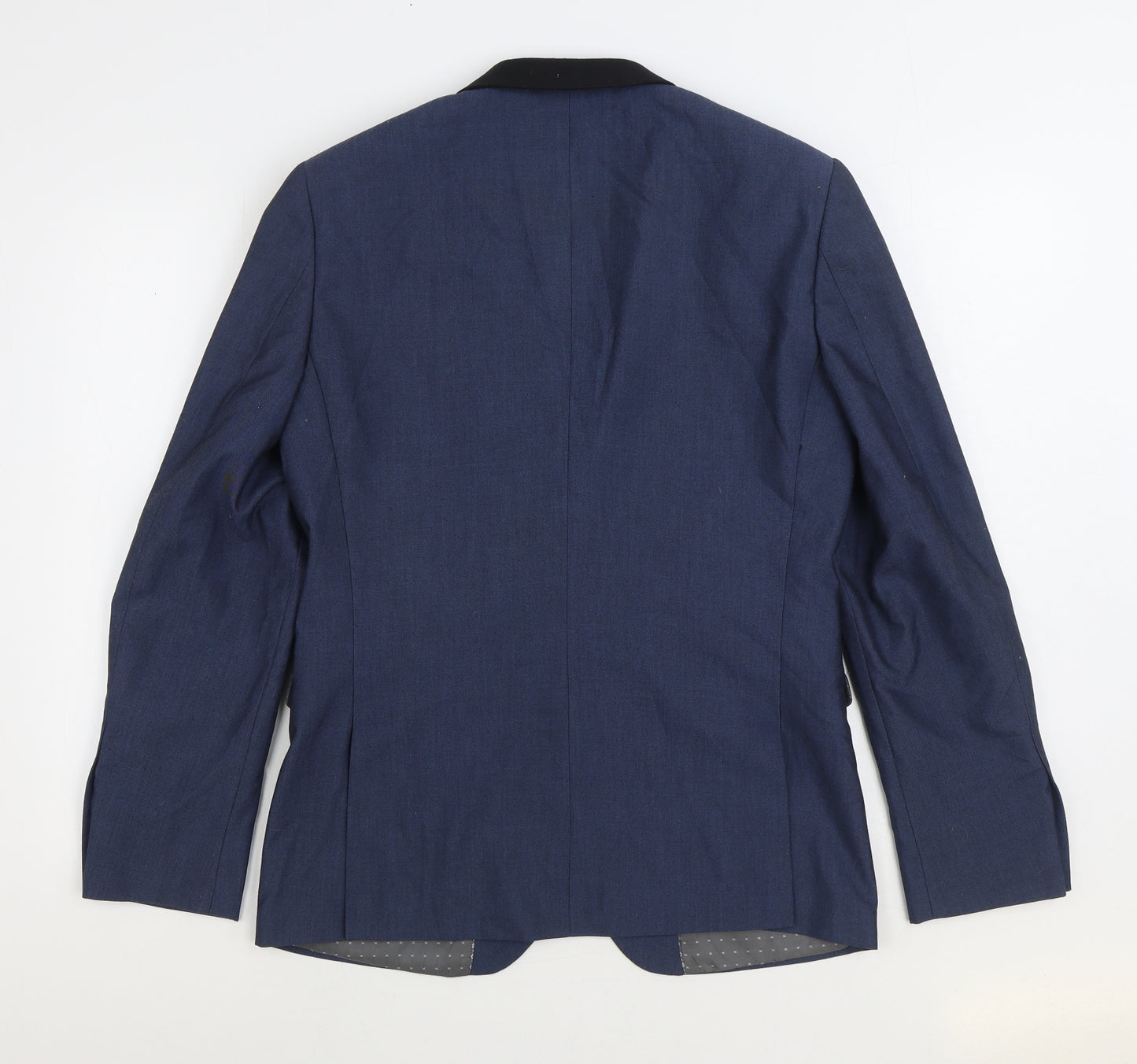 Burton Mens Blue Viscose Jacket Suit Jacket Size 38