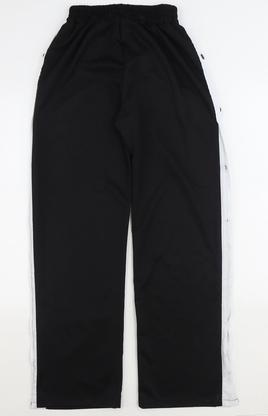 Preworn Womens Black Polyester Jogger Trousers Size M L32 in Regular Snap