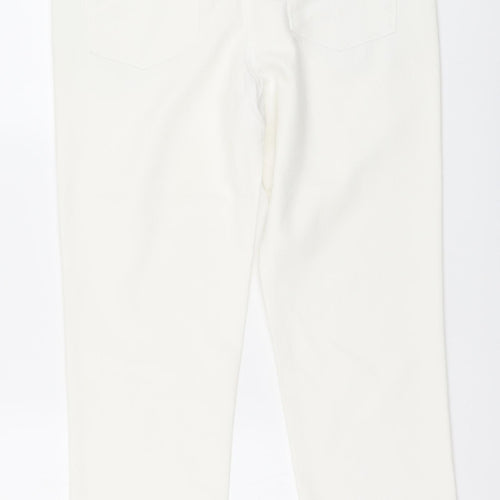 Gerard Womens White Cotton Straight Jeans Size 12 L26 in Regular Button